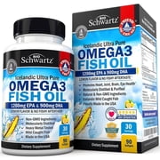 BioSchwartz Triple Strength Omega 3 Fish Oil Supplement with 2250mg EPA and DHA, Lemon, 90 Softgels