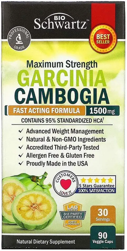 BioSchwartz Garcinia Cambogia, Advance Weight Management 1500 mg, 90 Veggie Caps