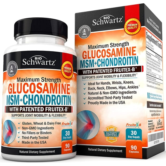 BioSchwartz Glucosamine MSM + Chondroitin with Turmeric Curcumin