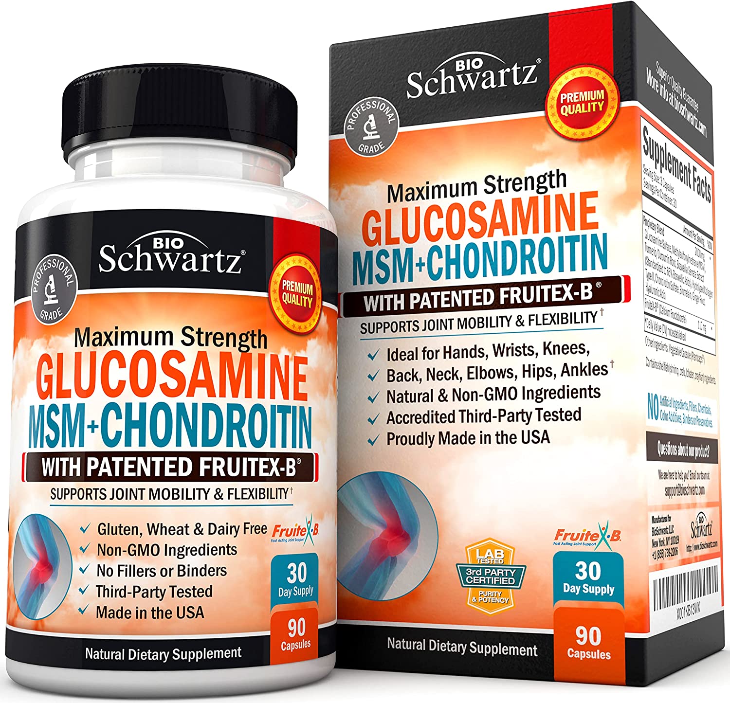 Amazing Formulas Glucosamine + Chondroitin + MSM 240 Capsules