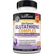 BioSchwartz Glutathione Complex Dietary Supplement Capsules, 500mg, Immune and Liver Support, 60 Count