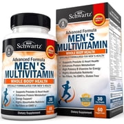 BioSchwartz Advanced Formula Men s Multivitamin Capsules with Vitamins C, A, B, D3, E, and Zinc, 60 Count