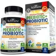 BioSchwartz Prebiotics and Probiotics with Digestive Enzymes for Adults, 30 Capsules