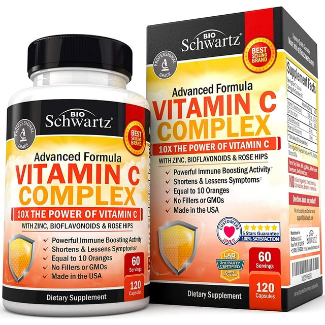 BioSchwartz Vitamin C Complex Immune Support Supplement Orange