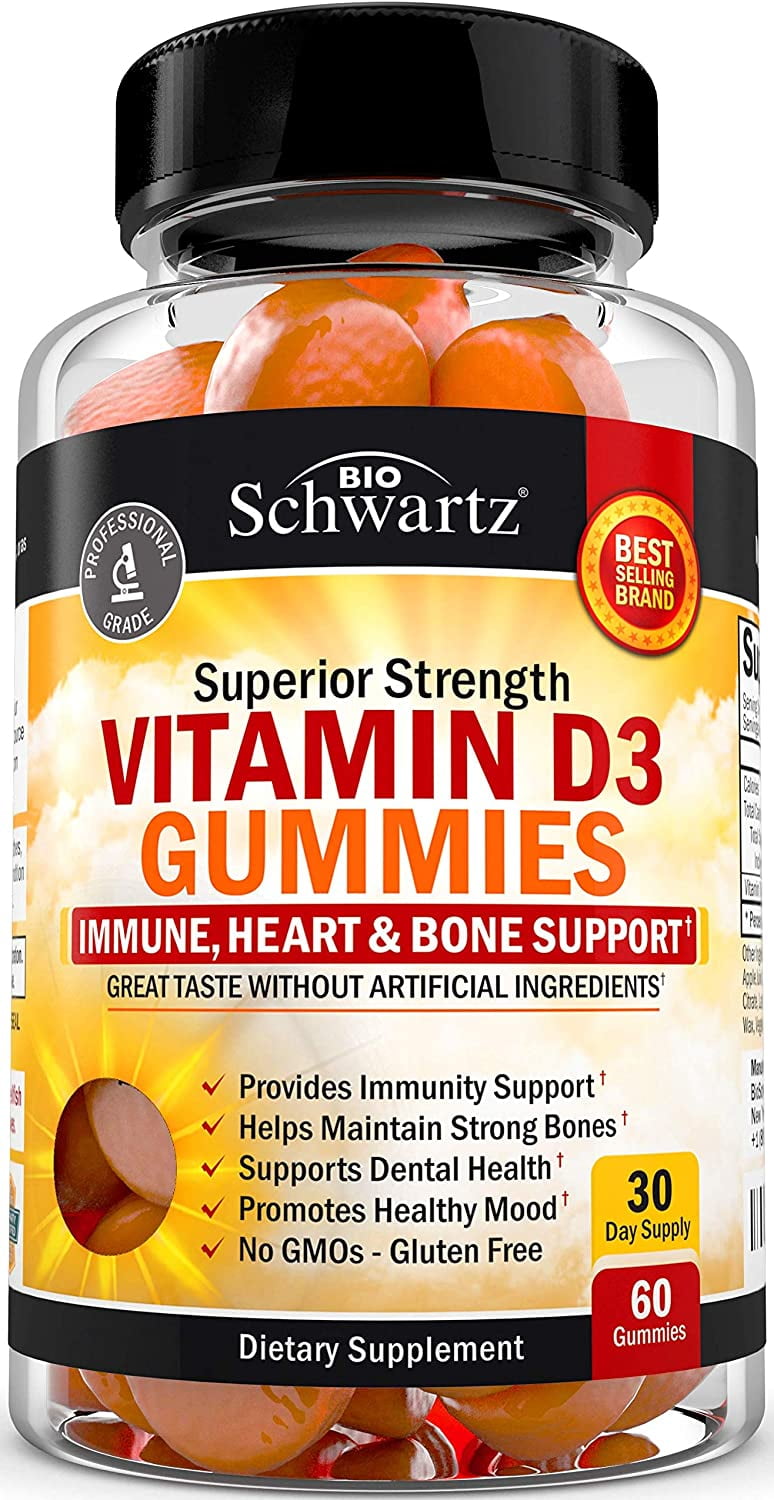 BioSchwartz Vitamin D Gummies for Adults & Kids Vitamin D3 5000 IU