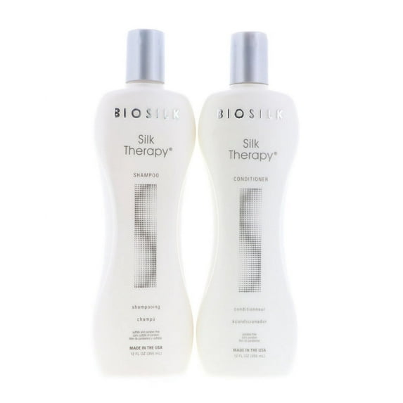 BIOSILK Silk Therapy Duo Set Shampoo and Conditioner - 12 Fl Oz Pack of 2