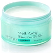 BioSimply Makeup Cleansing Balm, Hydrating Makeup Remover, Melts Away Waterproof Makeup and Sunscreen, with Hyaluronic Acid and Ceramide NP, for All Skin Types, 3.5oz / 100g