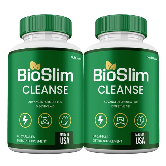 BioSlim Capsules, Advanced Formula, Bio Slim Cleanse Digestive Support Supplement Pills, 2 Month Supply (2 Pack)