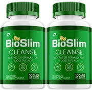 BioSlim Cleanse Capsules   Bio Slim Digestive Support, Gut Wellness, 2 Pack, 120 Capsules