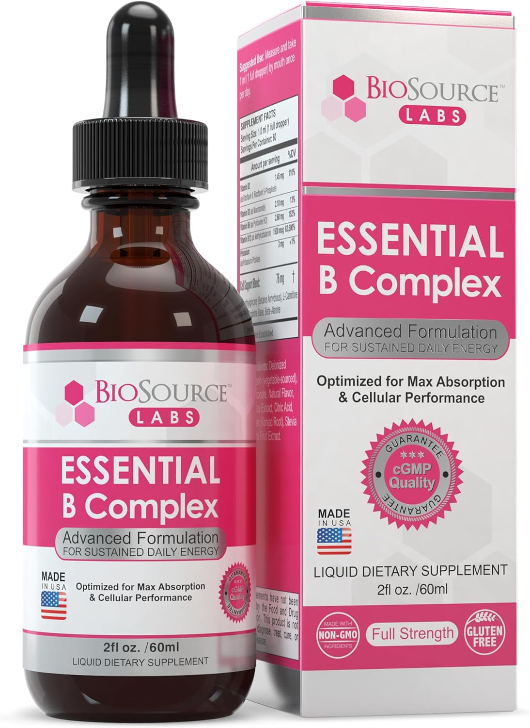 BioSource Labs Essential B Complex Vegan Vitamin Sublingual