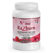 BioSource Labs Razburn - Premium, Extra Potent 100% Pure Raspberry Ketones - All-Natural Pills with Caffeine & Green Tea Extract for Men & Women (60 Vegetarian Capsules)