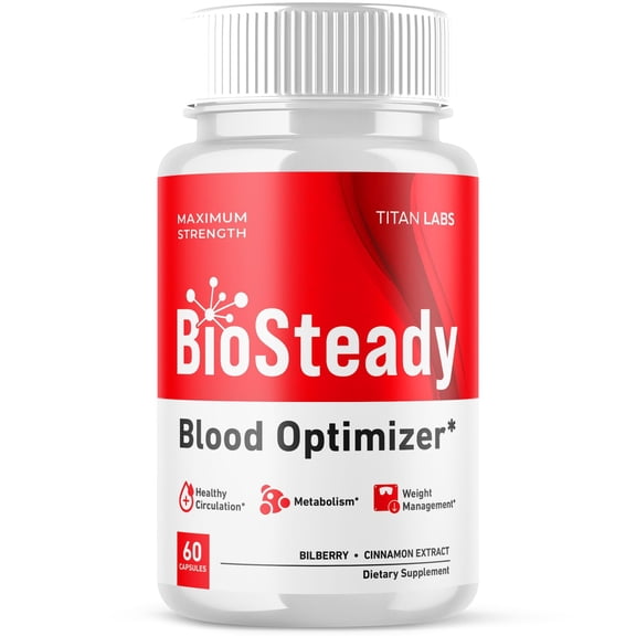 BioSteady Advanced Formula Blood Support for Health and Wellness Bio Steady 60 Capsules
