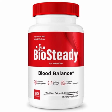 BioSteady – Original Formula with a Clean Blend to Support Healthy Circulation, Natural Energy & Balanced Levels | Just 2 Easy-to-Swallow Pills Daily (60 Capsules)