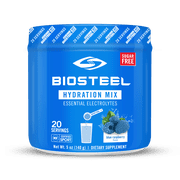 BioSteel Hydration Mix - zero sugar, Essential Electrolyte Sports Drink Powder - Blue Raspberry - 20 Servings