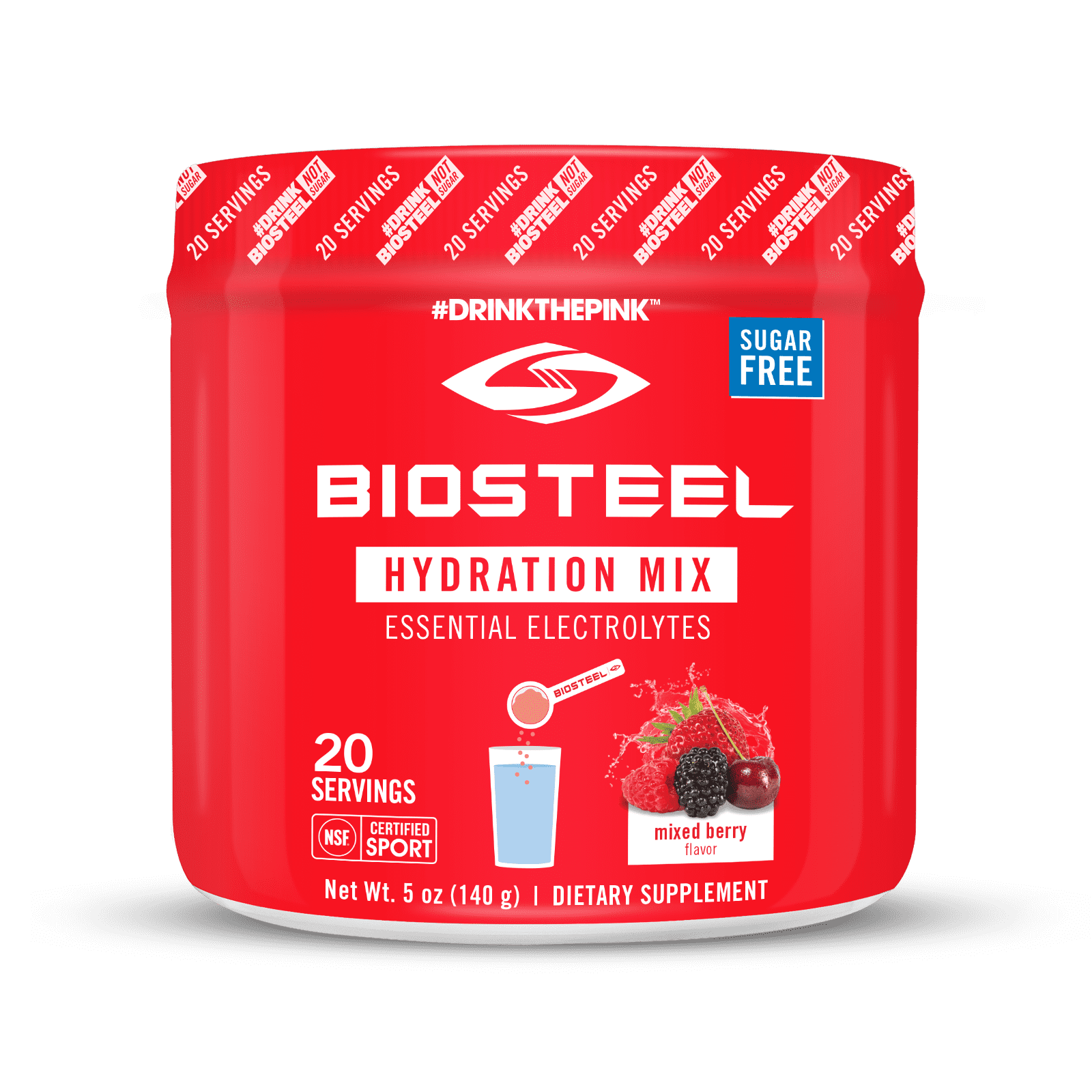 BioSteel Hydration Mix - zero sugar, Essential Electrolyte Sports Drink  Powder - Mixed Berry - 20 Servings