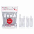 thumbnail image 1 of BioSwiss 4 Pack of Air Travel TSA Approved Travel Bottles, Toiletry Bottles Set, Clear Cosmetic Makeup Liquid Containers with Zipper Bag, For Liquids Creams and Sprays, 1 of 3