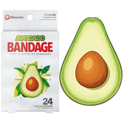 BioSwiss Bandages, Avocado Shaped Self Adhesive Bandages, Latex Free Sterile Wound Care, Fun First Aid Kit Supplies for Kids and Adults, 24 Count