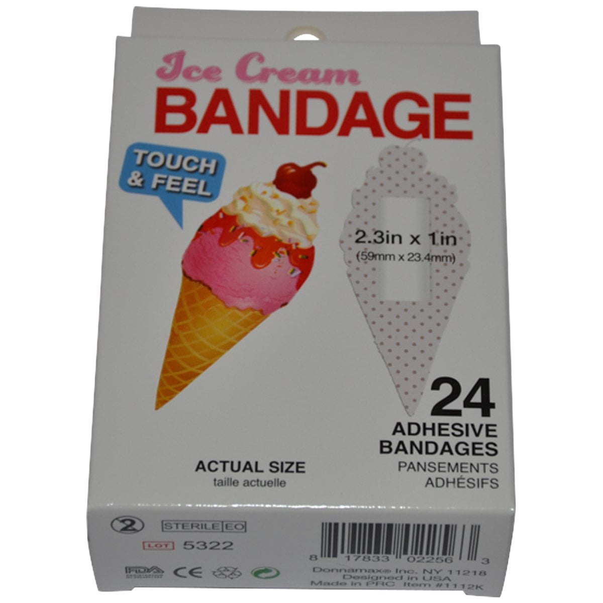 BioSwiss Bandages, Ice Cream Shaped Self Adhesive Bandages, Latex Free ...