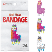 BioSwiss Bandages, Llama Shaped Self Adhesive Bandage, Latex Free Sterile Wound Care, Fun First Aid Kit Supplies for Kids and Adults, 24 Count