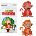 thumbnail image 1 of BioSwiss Bandages, Monkey Shaped Self Adhesive Bandage, Latex Free Sterile Wound Care, Fun First Aid Kit Supplies for Kids and Adults, 24 Count, 1 of 7