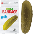 thumbnail image 1 of BioSwiss Bandages, Pickle Shaped Self Adhesive Bandages, Latex Free Sterile Wound Care, Fun First Aid Kit Supplies for Kids and Adults, 24 Count, 1 of 7
