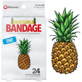 thumbnail image 1 of BioSwiss Bandages, Pineapple Shaped Self Adhesive Bandages, Latex Free Sterile Wound Care, Fun First Aid Kit Supplies for Kids and Adults, 24 Count, 1 of 7