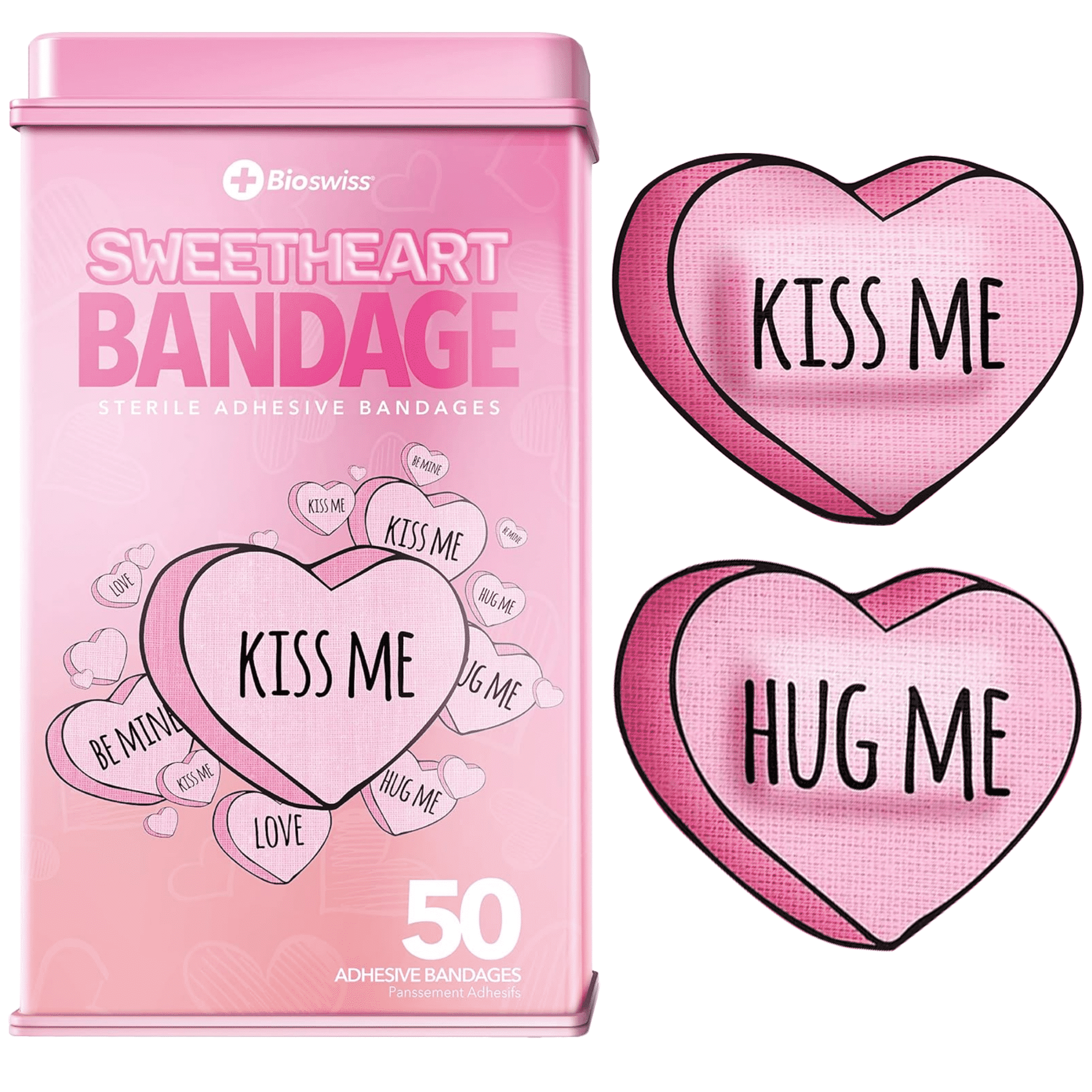 BioSwiss Bandages, Valentine Heart Shaped Self Adhesive Bandage