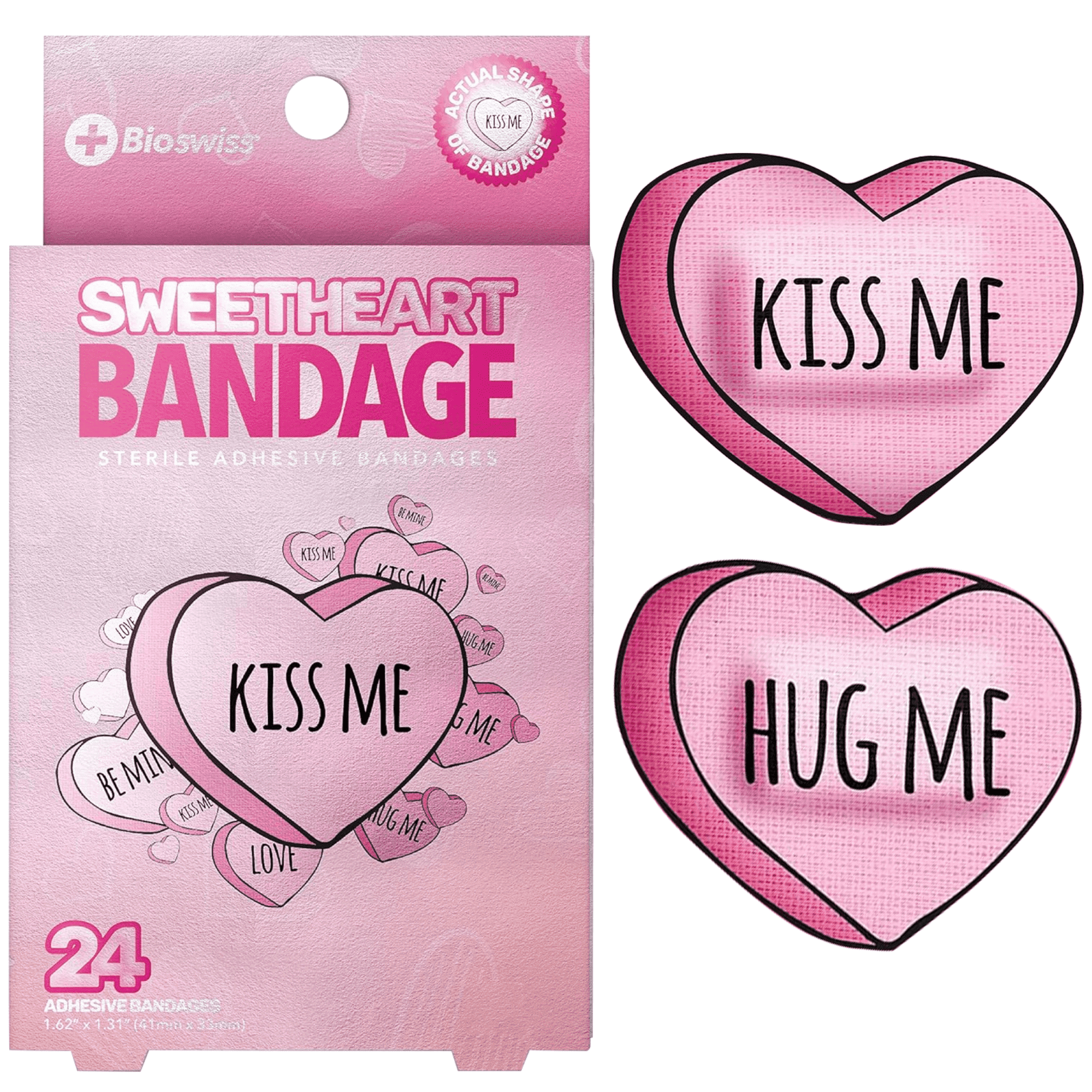 BioSwiss Bandages, Valentine Valentine Heart Shaped Self Adhesive
