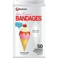 thumbnail image 1 of BioSwiss Novelty Fun Collectible Bandages, 50 Count with Tin Container - Ice Cream, 1 of 8