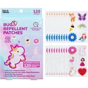 BioSwiss Outdoor Stickers, Bug Patch Stickers for Everyone, Fun Shapes, Natural Essential Oils, Latex and Deet Free, 120 Count, Girls