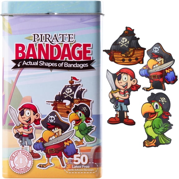 BioSwiss Pirate Bandages, 50 Count