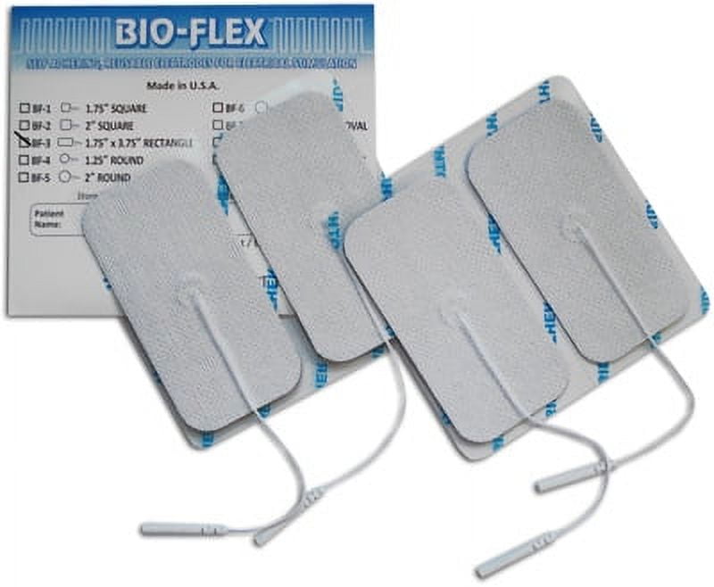 BioTENS (BioFlex) TENS Silver Electrodes 1.75x3.75 inch Rectangle
