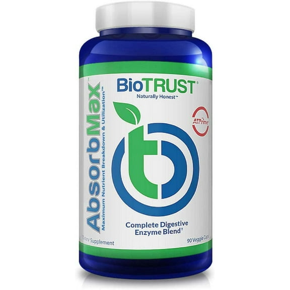 BioTRUST AbsorbMax Complete Digestive Enzyme Blend | Gluten Free, Non GMO | Supports Optimal Nutrient Use, Digestion & Gut Health | Helps Soothe Digestive Discomfort