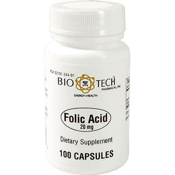 BioTech Corporation Folic Acid Vitamins & Supplements, 100 Ct