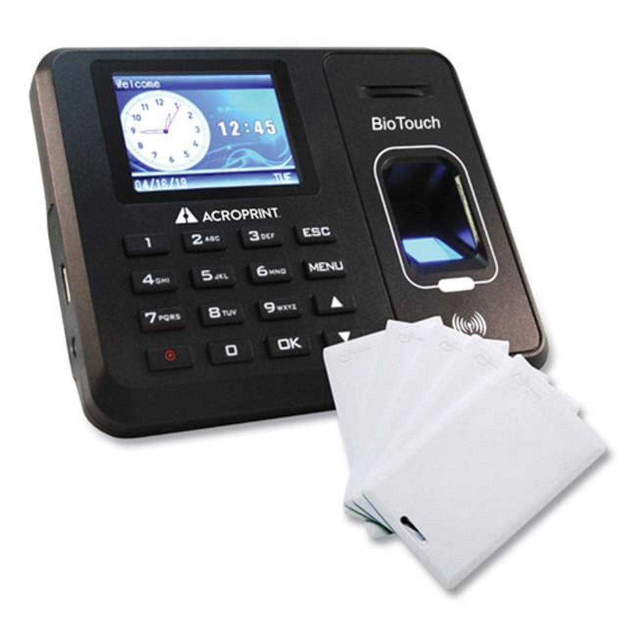 BioTouch Time Clock & Badges Bundle Black