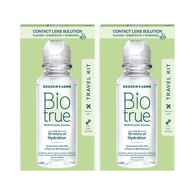 BioTrue Multipurpose Contact Lens Solution Travel Kit 2Pack (2x 2oz