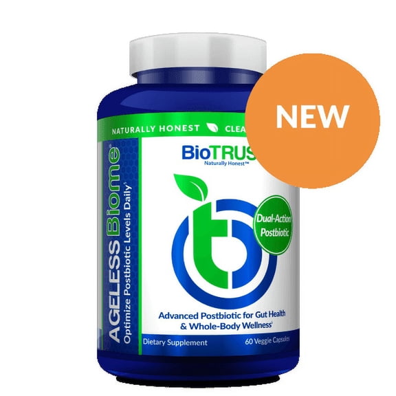 BioTrust Ageless Biome Advanced Dual-Action Postbiotic Supplement