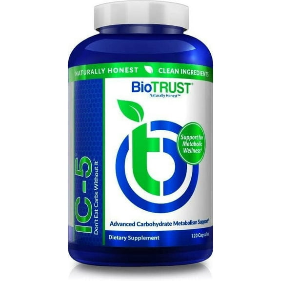 BioTrust IC-5 Keto and Carb Management Supplement, Metabolic Support for Ketosis, Supports Keto, Low Carb and Paleo Lifestyle (60 Servings)