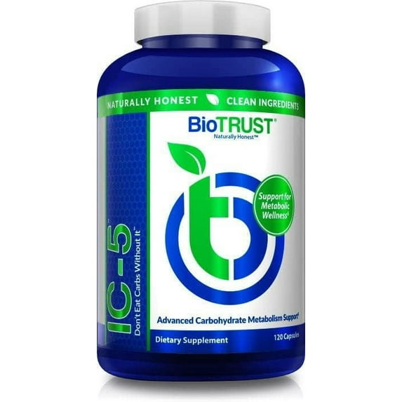 BioTrust IC-5 Keto and Carb Management Supplement, Metabolic Support for Ketosis, Supports Keto, Low Carb and Paleo Lifestyle (60 Servings)