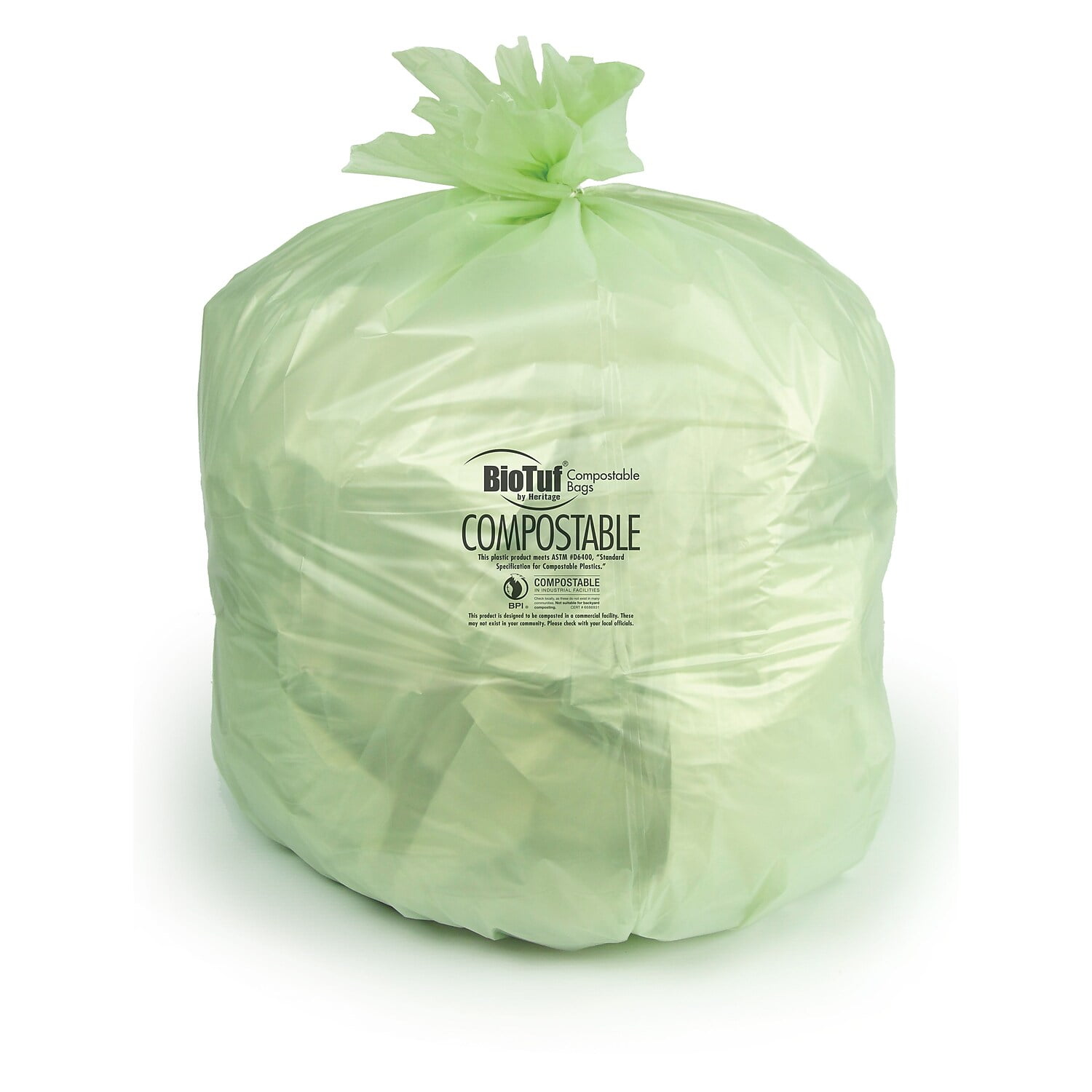 Compostable Drawstring Trash Bags Biodegradable, 13 Gallon Tall Kitchen  Large Garbage Bags,50 Count,Heavy Duty 1 Mil, 49.2 Liter,100% Compost Food