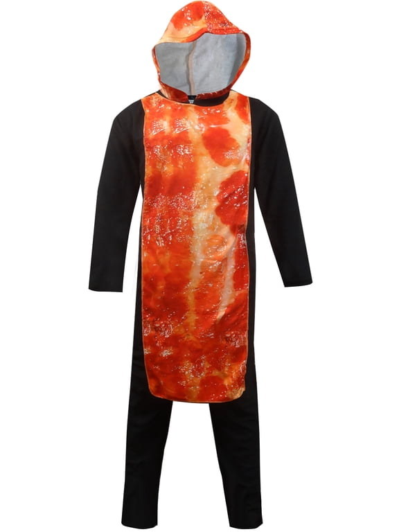 Merchandising Mens Bacon Makes Everything Better Hooded Onesie Pajama (Medium)
