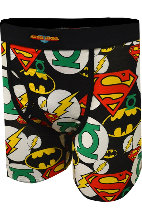 Merchandising Mens DC Comics Justice League Character Symbols Boxer Brief