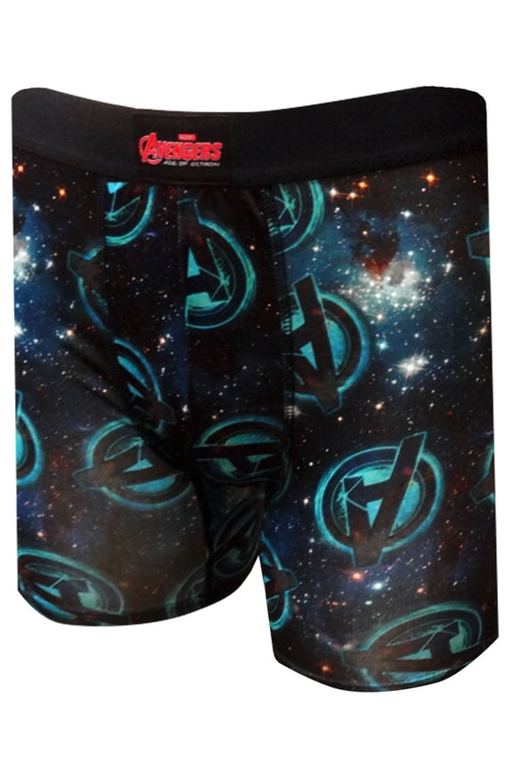 Mens Marvel Comics Avengers Age of Ultron Logo Performance Wear Boxer Brief (Small)