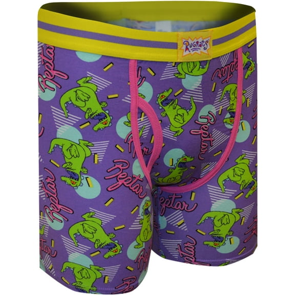 BioWorld Merchandising Mens Nickelodeon Rugrats Reptar Guys Boxer Briefs (Small)