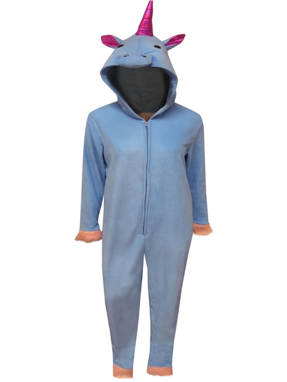 Merchandising Mens Pastel Unicorn Fleece One Piece Union Suit Pajama (Medium)