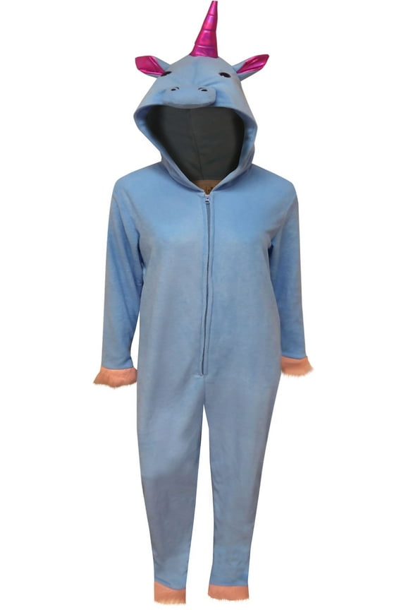 Merchandising Mens Pastel Unicorn Fleece One Piece Union Suit Pajama (Medium)
