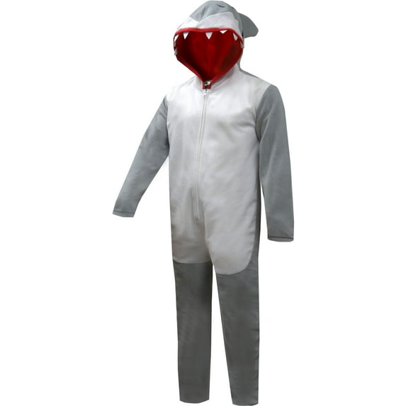 BioWorld Merchandising Mens Shark Union Suit Pajama (Large)