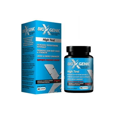 BioXgenic High Test Testosterone Booster for Men Tribulus Terrestris Capsules, 45 ct