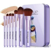 Bioaqua Makeup Brushes Foundation Lipstick Eyebrow Perfume Face Powder Eye Shadows Set - 7 Pcs Purple