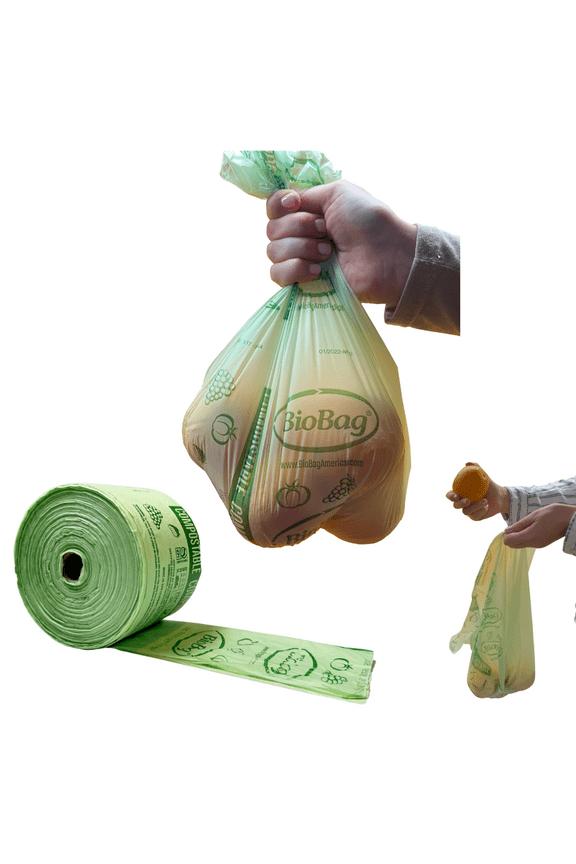 Compact Roll Produce Compost Bag-Made in USA (1500 Count) 15" x 17" 0.48 mil